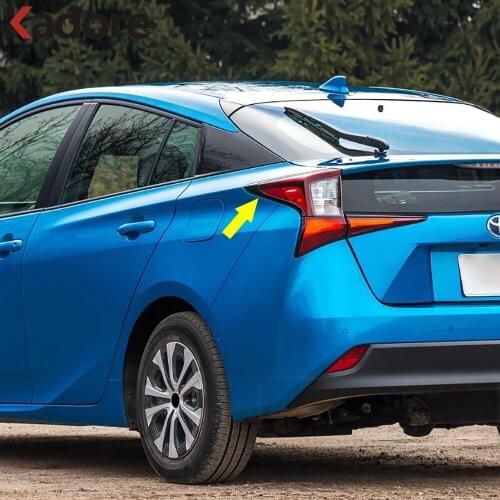 For Toyota Prius 2019 2020 Hatchback ABS Chrome Backup Rear Lights Cover Taillight Trim Sticker Car Styling Accessories