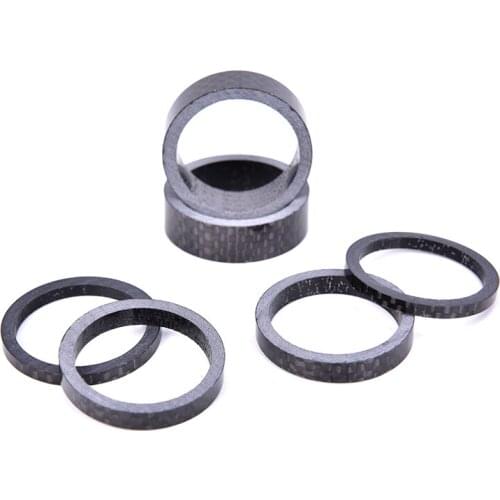 6pcs/set High Strength Full Carbon Fibre Bike Fork Headset Spacer 3mm 5mm 10mm For Road / Mountain Bicycles Headset Spacer