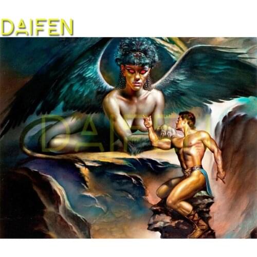 DIY Diamond mosaic Lovers Full Square Diamond painting Cross stitch Eagle female wings Full Round Diamond embroidery Eagle Claw