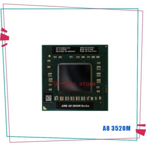 AMD A8-Series A8-3520M A8 3520M 1.6 GHz Quad-Core Quad-Thread CPU Processor AM3520DDX43GX Socket FS1