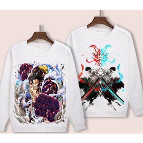 One Piece Cosplay Hoodie Monkey D. Luffy Hoodies Roronoa Zoro Tony Tony Chopper Cartoon Sweatshirts Pullover Cosplay Costume
