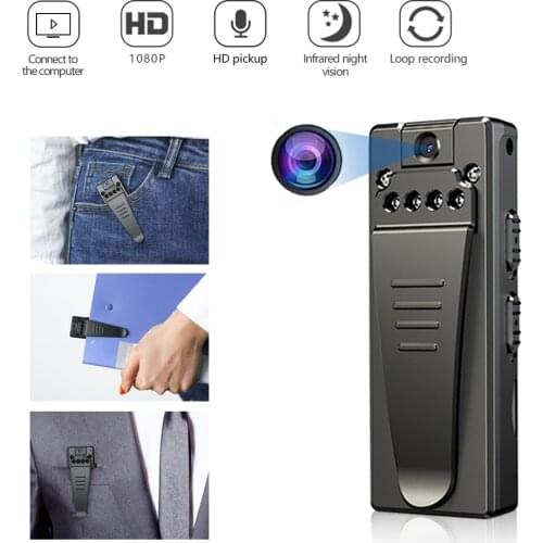 Mini Digital Camera Portable Body Micro Camera Recording Camcorder Video Camera Motion Detection Tools with Flashlight HD 1080P