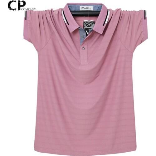 CPCOEPAX Short-sleeved Polo Shirt Mens Polyester Tall Male Large Top Tee Business Breathable Soft Polo Shirt Oversized 5XL 6XL
