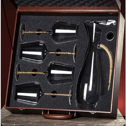 Red Wine Decanter Wine Glass Gift Box Set High-end Business Gift Luxury Wineware Sets Home Glass Goblet Decanters Handmade