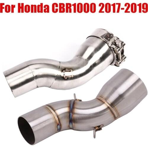 For Honda CBR1000RR 2017 2018 2019 Motorcycle Mid Link Pipe Stainless Steel Escape Connecting Tube Exhaust System Pipe Slip On