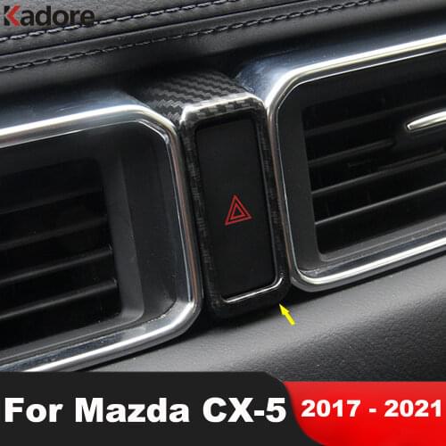 For Mazda CX5 CX-5 KF 2020 2019 2017 2018 Interior Accessories Warning Alarm Flash Light Switch Cover Trim Sticker Styling