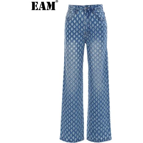 Женские рваные джинсы EAM China At AliExpress