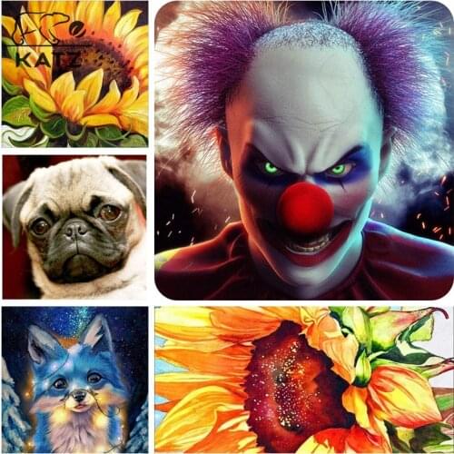 Diamond Painting Sunflower Butterfly Picture Dog Embroidery Cross Fox Mosaic Art Diy Gift Adult Cross Stitch Home Decoration