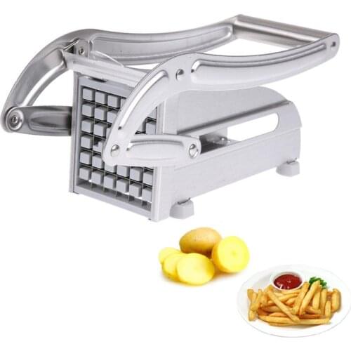 Potato Chips Making Machine French Fries Cutter Potato Cutting Tool Kitchen Fruits Cucumber Slice Cutting Machine with 2 Blades