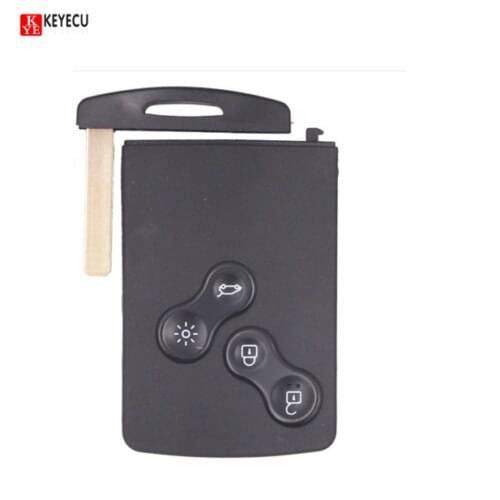 KEYECU Smart Intelligent Remote Key 4 Buttons 433MHZ With PCF7952 Chip for Renault Koleos Key-less and Go