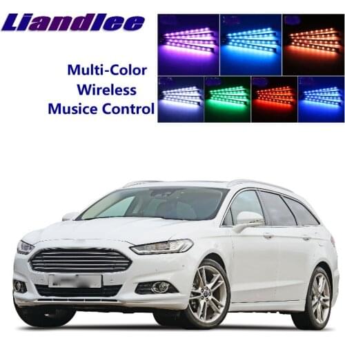 LiandLee Car Glow Interior Floor Decorative Atmosphere Seats Accent Ambient Neon light For Ford For Mondeo / Contour