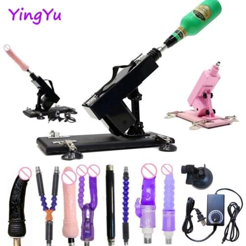 Strong Power Sex Machine Female Masturbation Pumping Gun With Dildos Attachments Automatic Sex Machines For Women Sex Products