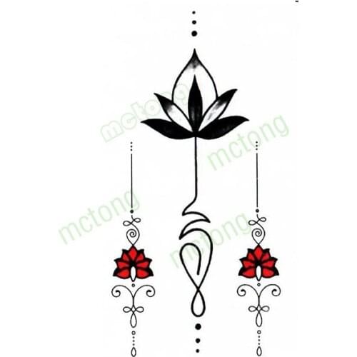 Fresh Lotus totem flower Tatuajes Cover Hand Foot Tatouage Body Waterproof Temporary flash fakeTattoo Sticker Small Taty