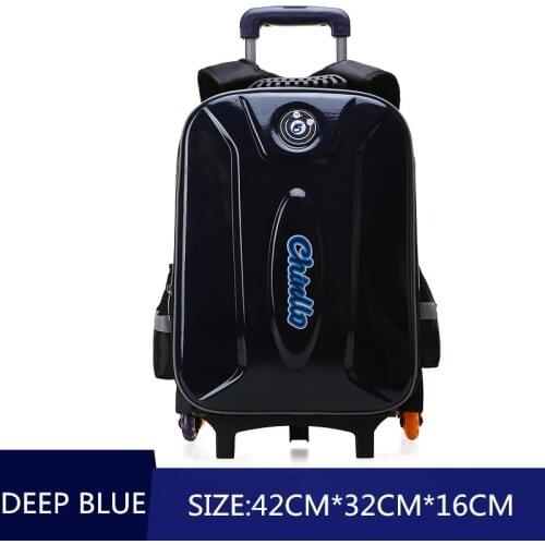 2021 new EVA waterproof trolley school bag for teenager boys girls Can climb stairs Wheel backpack Travel trolley backpacks