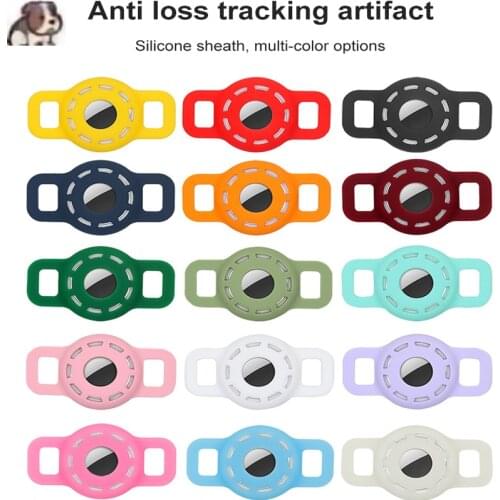 New For Apple Airtag Case Dog Cat Collar GPS Finder Colorful Luminous Protective Silicone Case For Apple Air Tag Tracker Case