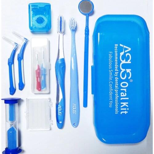 Orthodontic Care Kit Orthdontic Teeth Whitening Kit Orthodontic Toothbrush Interdental Brush Dental Floss Mouth Mirror