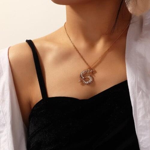 2020 Gold Chinese Dragon Animal Men Pendant Choker Necklace Korean Fashion New Year Jewelry Minimalist Minimalism Accessories