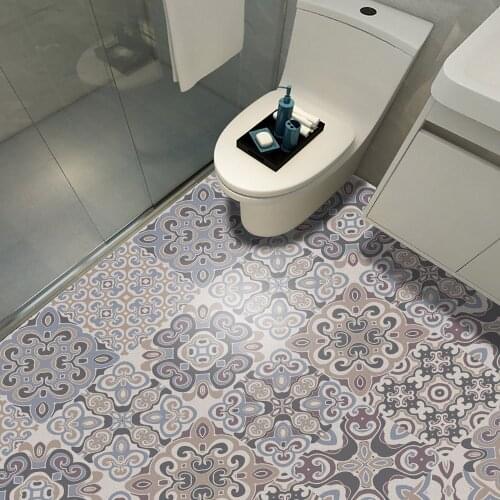 10pcs Turkish Style Matte Surface Wall Sticker Film For Tiles /Ground in Kitchen Backsplash Floor PVC Art Wallpaper Peel & Stick