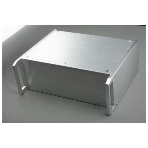 All-silver SPL All-aluminum Chassis with Handle BZ3212 Can Be Used As Amplifier Preamp Decoding AMP Enclosure Case DIY Box