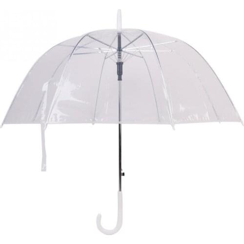 Clear Cute Bubble Dome Umbrella Wind Resistance Arch Umbrella Transparent Mushroom Shaped Parasol LX7229