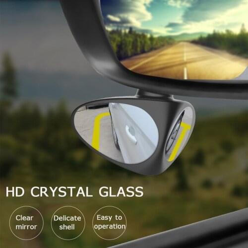 360 Rotation Adjustable Rear View Mirror Car Blind Spot Mirror Dual Use Wide Angle Mirror View front wheel Car mirror Convex