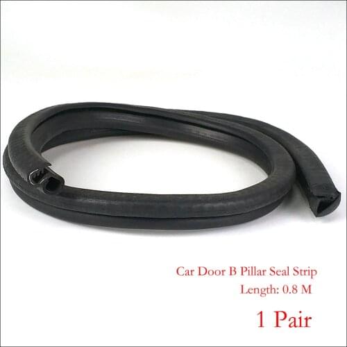 1Pair 0.8M Car Door B Pillar Rubber Seal Strip For VW Golf 4 5 6 For Ford Focus Universal Car Accessories
