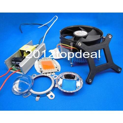 100W 100Watt High Power 380-840NM led grow chip,full spectrum led grow lights + Heatsink Cooler+100W LED Driver