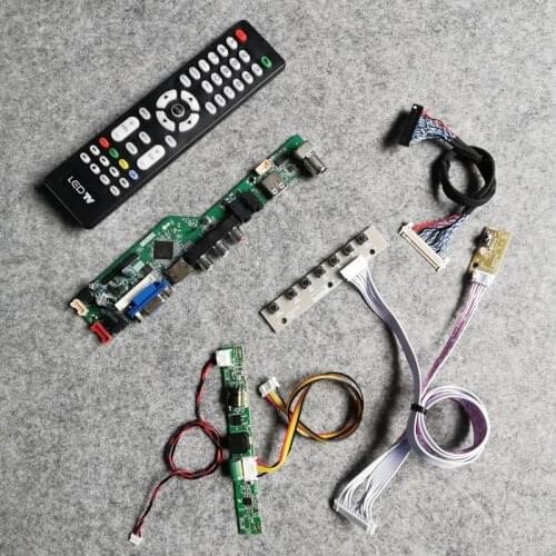 Universal controller board kit 60Hz WLDE Fit M270HAN01/M270HTN01/M270HTN02/M270HVN02 panel 30 Pin 1920*1080 VGA AV USB LVDS