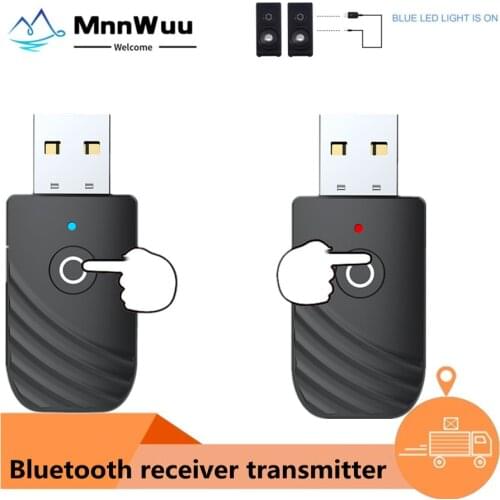 USB Bluetooth 5.0 Transmitter Receiver 3 In 1 Adapter 3.5mm AUX Plug And Play For TV PC Headphones Home Stereo Car HIFI Audio