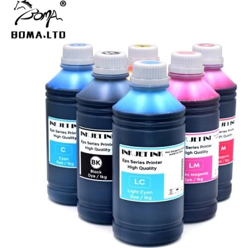6Color X 1L UV Dye INK For EPSON D700 DX100 PP-100 PP-50 PP-100N PP-100II PP-100AP PP-100III PP-50BD Bulk Ink Refill Cartridge