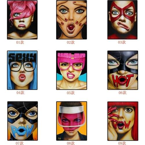 European American personality Woman Facial Expression Home Living Room Hotel Bar Dining Porch Decorative Painting Poster