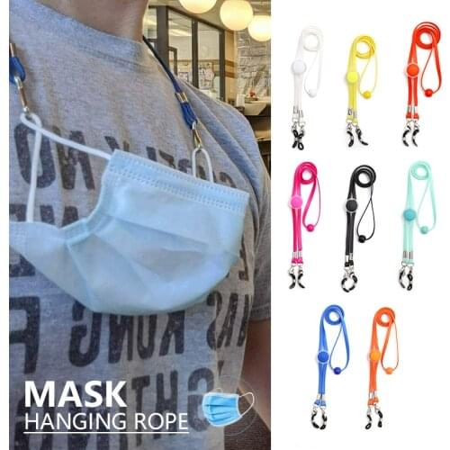 Mask Hanging Rope Face Mask Chains Lanyard Mask Holder Adjustable Traceless Ear Hanging Rope Two Hooks Eyewear Accessories