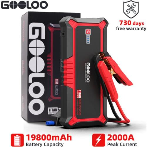 GOOLOO 2000A Power Bank Car Jump Starter External Vehicle Battery Starting Device Booster Portable Powerbank 12V Battery Start