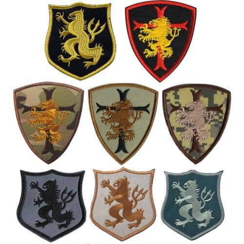 Military Embroidered Patches Us Navy Seal Team 6 Trident Lion Patch Infrared Multicam Cp IR Reflective Tactical Army Applique