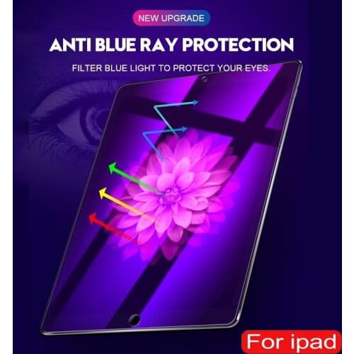 Anti-Blue Light Tempered Glass For iPad Pro 10.5 11 9.7 inch Air 3 2 Mini 4 6 5 2019 7th Screen Protector Vitre Screenprotector