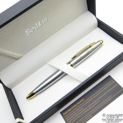 Scrikss 88 Gold Chrome Roller Pen | Scrikss Pen | İsme Special Pen | Gift Pen