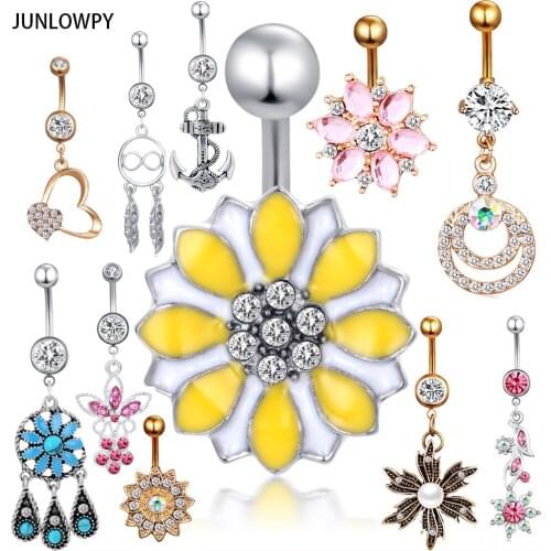 1pcs Fashion Surgical Steel Silver Navel Belly Button Rings Bar Piercing Sexy Body Jewelry For Woman Navel Piercing Junlowpy