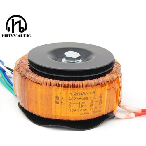 HIFI audio amp copper enamel wire toroidal transformer circular transformer power amplifier transformer 120w Output 18V 22V