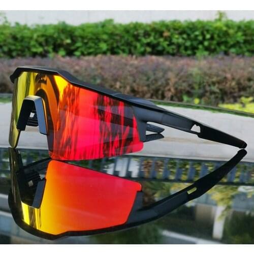 2021 Riding Bike Glasses Outdoor Windproof Half Frame 3 Lens Running Sport Polarized Bicycle Cycling MTB Glasses Sunglasses