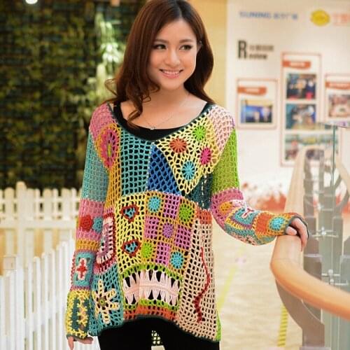 2021 Sexy V-Neck Handmade Knitted Beach Cover Up Tunics for Beach Women Summer Mini Dress Beach Wear A926