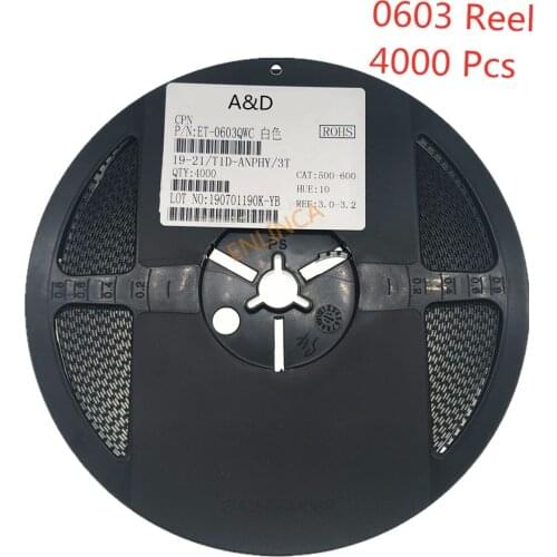 4000pcs full reel 0603 SMD LED diodes light Red yellow green blue white warm cold nature white