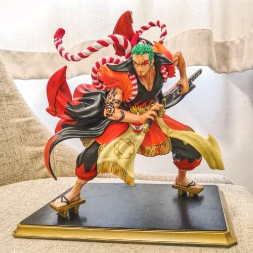 Anime One Piece GK Kimono Roronoa Zoro Kabuki Version PVC Action Figure Collection Model Toy Brinquedos Figurine