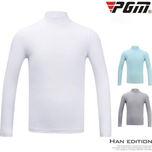 Pgm Children Golf Shirts Sun Protection Summer Boys Girls Tops Long Sleeve Breathable Ice Silk Bottoming Shirts AA51871