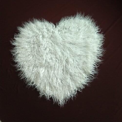 Baby Photo Props Newborn Photography Studio Blanket Infant Baby Outfits Heart Fake Fur Mat Rug Photo Shoot