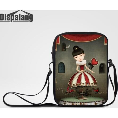 Dispalang Women Small Crossbody Bags Custom Princess Cartoon Messenger Bag For Girls Mini Bolsos Mujer Ladies Doll Clutches Flap