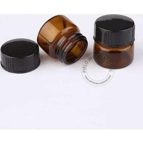 DIY Essential Makeup Tools 50 x 5ml Amber Glass Bottles 5g Empty Sample Display Vials Small Cosmetic Packaging Free Shipping