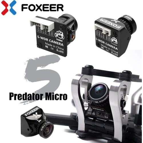 Foxeer Predator V5 Micro M8 Camera 16:9/4:3 PAL/NTSC Switchable 1.7mm Lens 4ms Latency Super WDR FPV Camera For FPV RC Drone