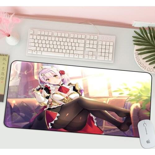 Genshin Impact 80x30cm Noelle Mouse Gaming Accessories XL Laptop Gamer Mousepad Anime Antislip Mat Keyboard Desk Small Mouse Pad