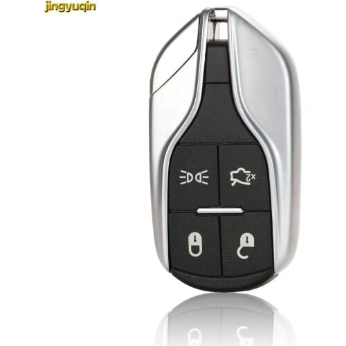 Jingyuqin Remote Luxury Car Key Shell For Maserati President Ghibli Quattroporte Levant 4 Buttons Smart Card Replacement NO Logo