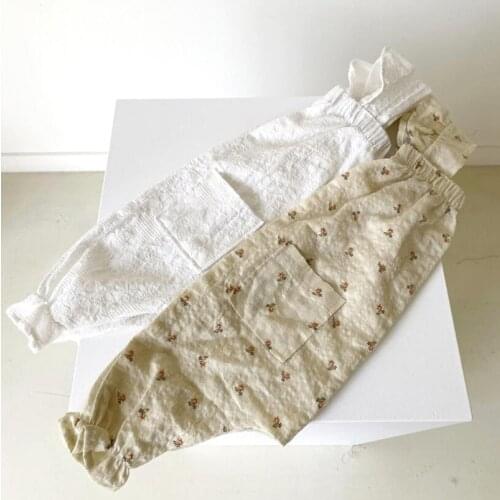 Ruffles Lace Girls Romper Summer Breathable Infant Kids Linen Cotton Jumpsuit for Toddler Girls Clothing Floral Children Outfits